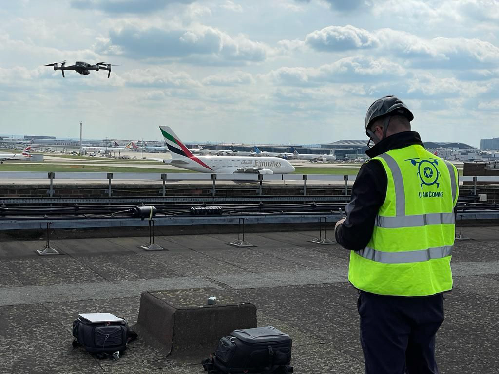 drone operator at Heathrow Airport