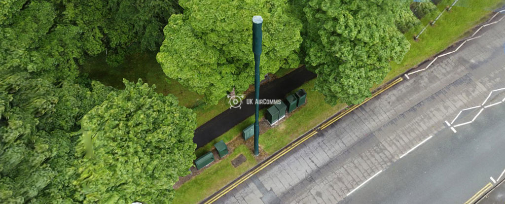 Screenshot of digital twin for a streetworks mobile mast